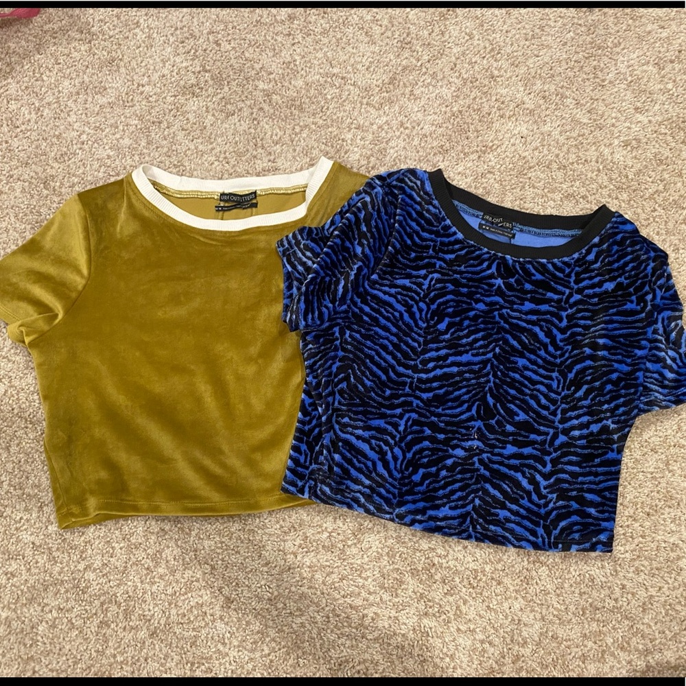 Two Urban Outfitters Velvet Tops (Size M)